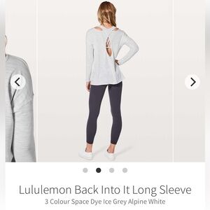 Lululemon Back Into It Long Sleeve
